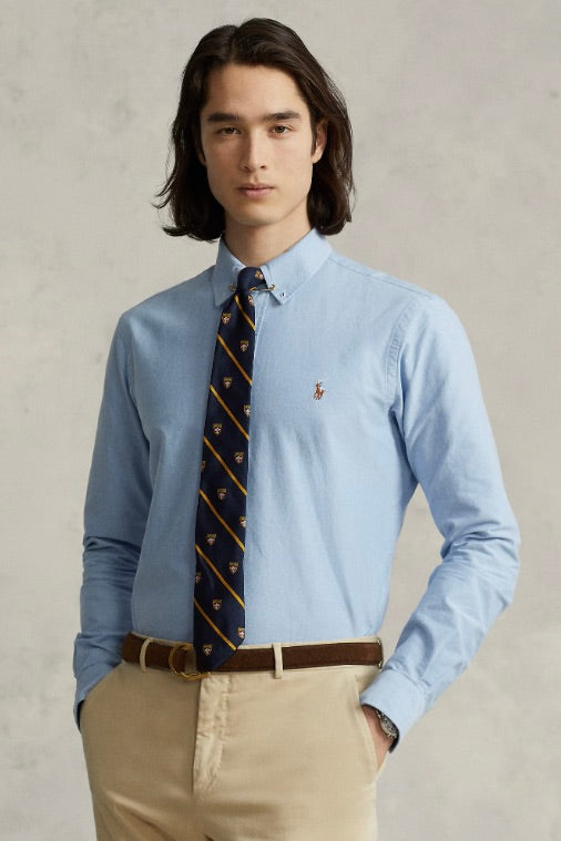 Custom Fit Oxford Shirt Blue