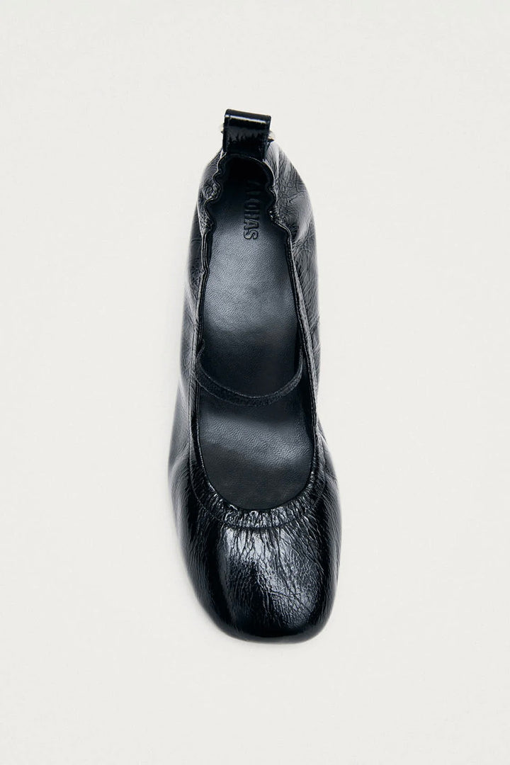 Rhiane Patent Black Leather Pumps