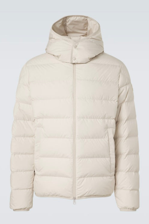 Montbrocq Hooded Short Down Jacket Beige