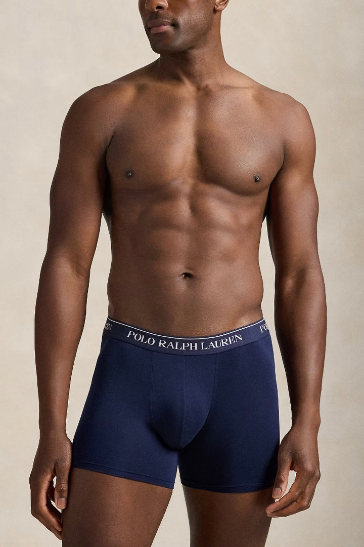Stretch Cotton Boxer Brief 3 Pack Navy