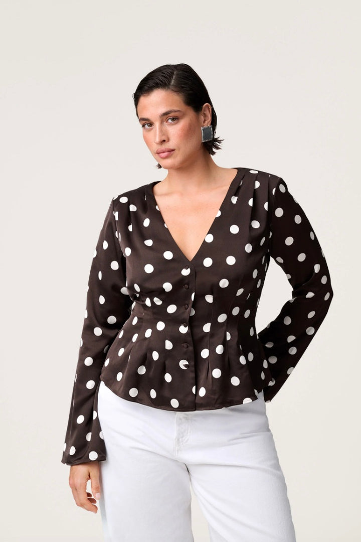 Marmo Blouse Brown Dot