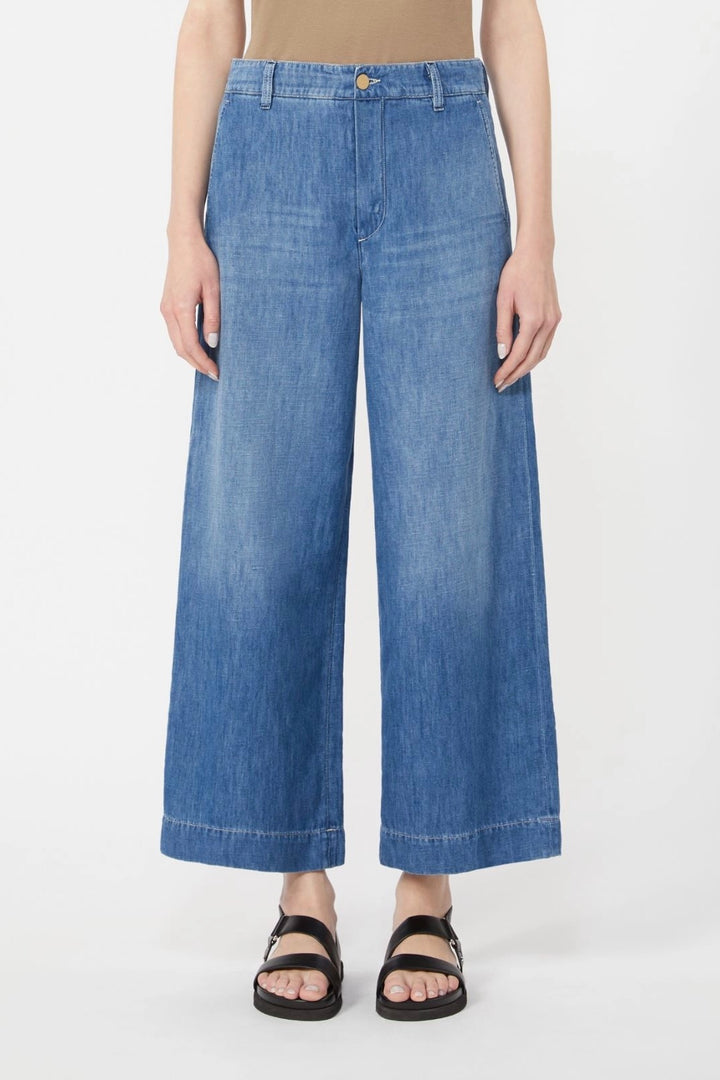 Cotton and Linen Denim Jeans