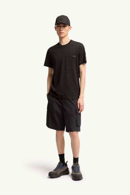 Cotton Jersey T-Shirt with Chest Pocket Black