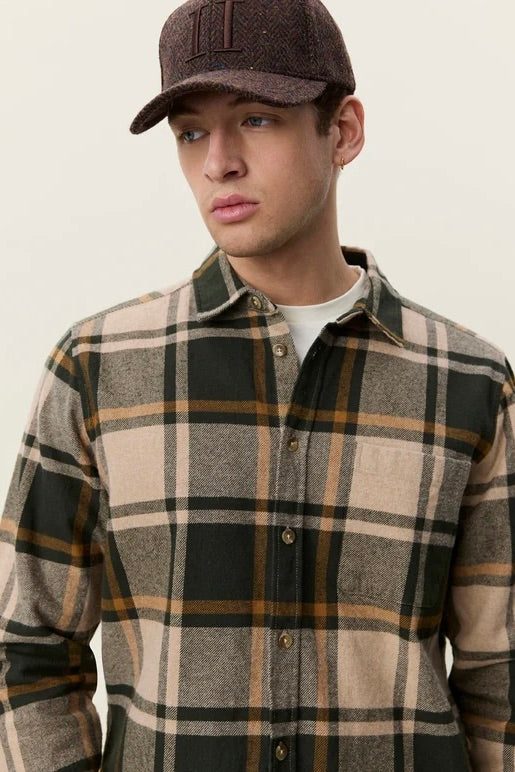 Check Flannel Shirt Rosin Green