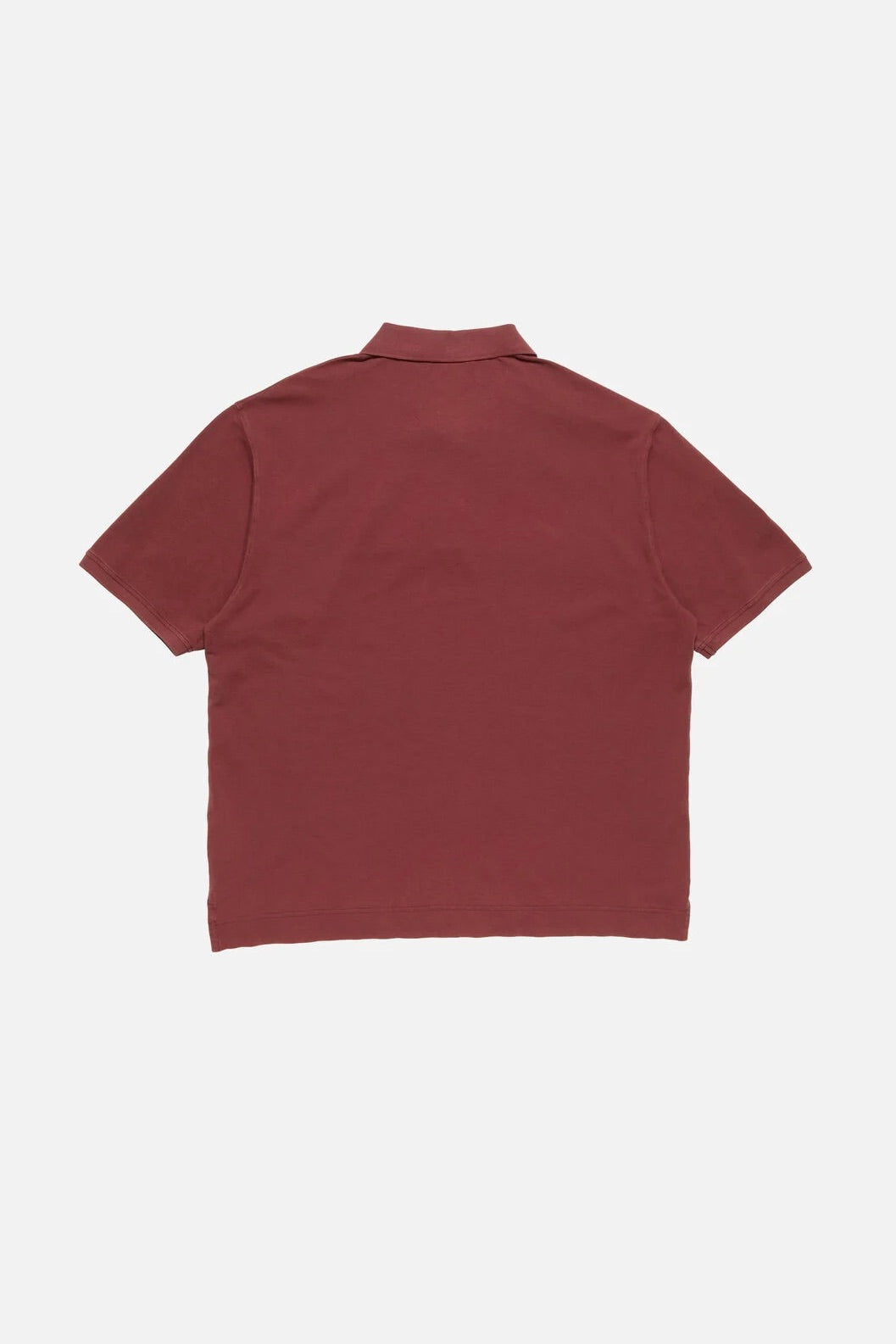 Washed Logo Polo Maroon Red