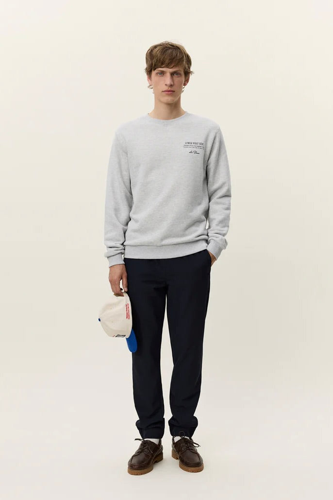 LES DEUX West Side Sweatshirt Snow Melange - Dale