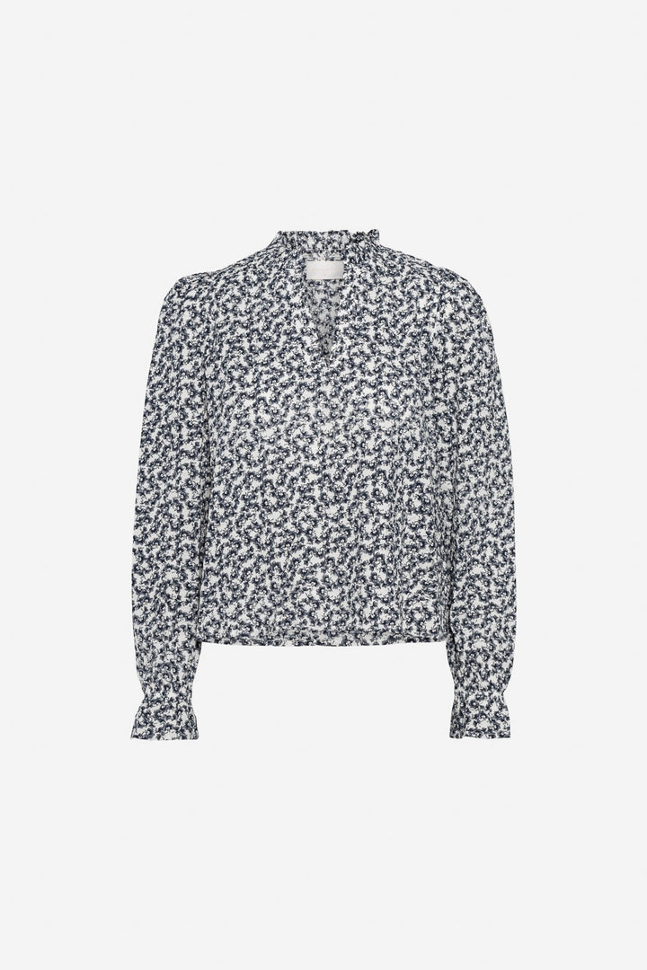 Jenny Blouse Navy Rosehip Print