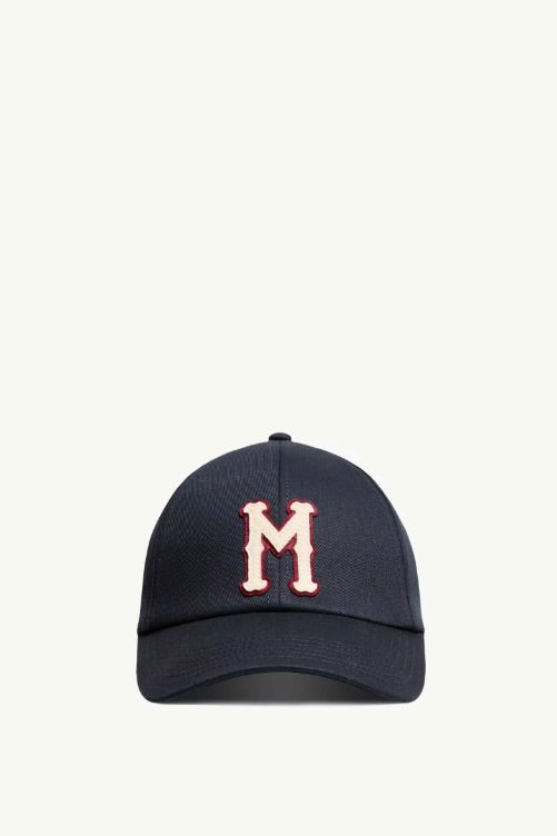 Cotton Gabardine Baseball Cap Navy Blue
