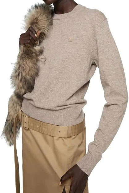 Crew Neck Jumper Yak-Wool Greige Melange