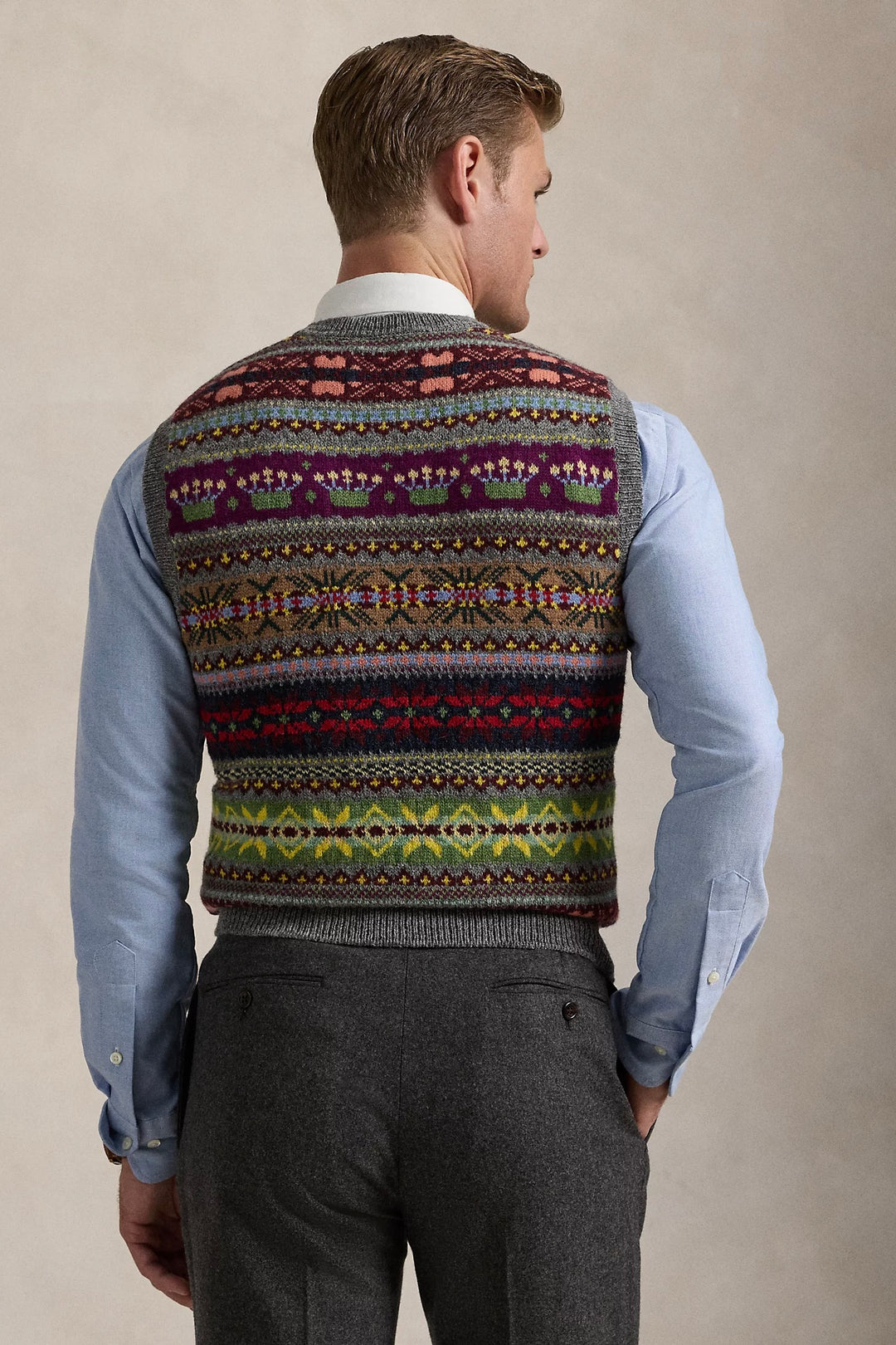 Fair Isle Wool Sleeveless Jumper