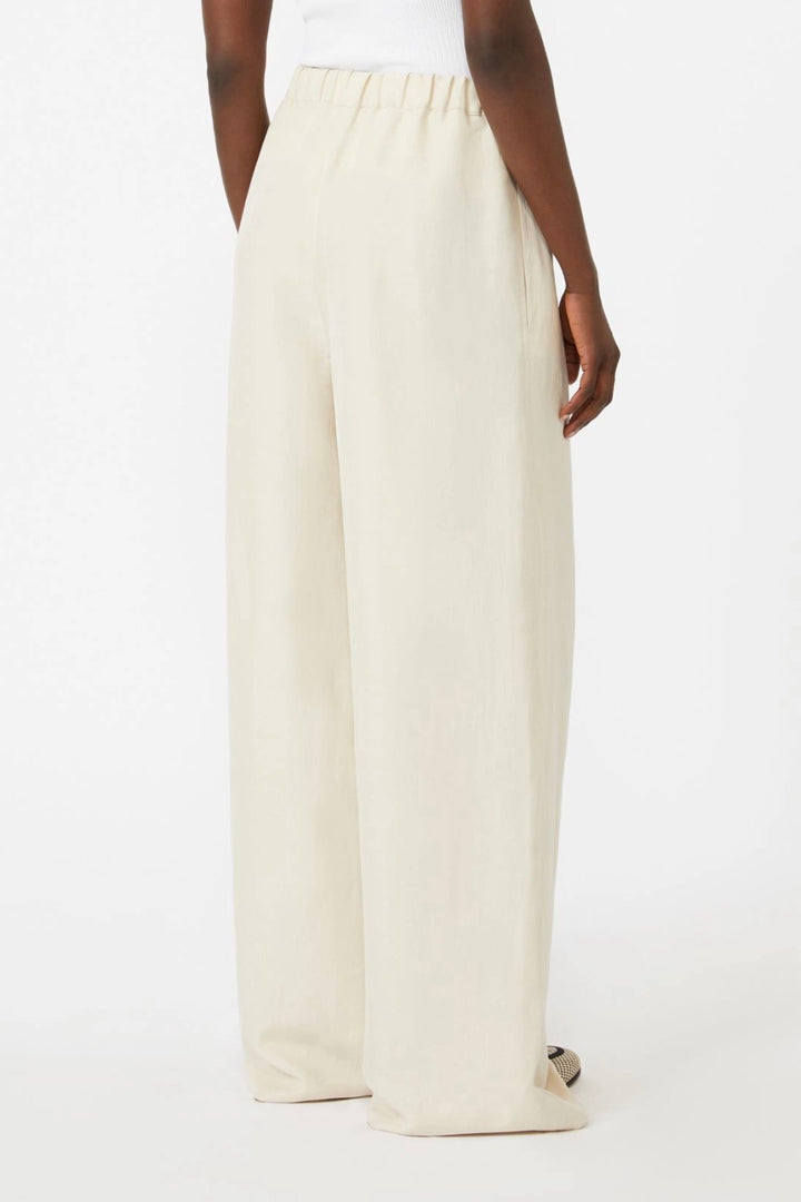 Linen and Silk Trousers Beige