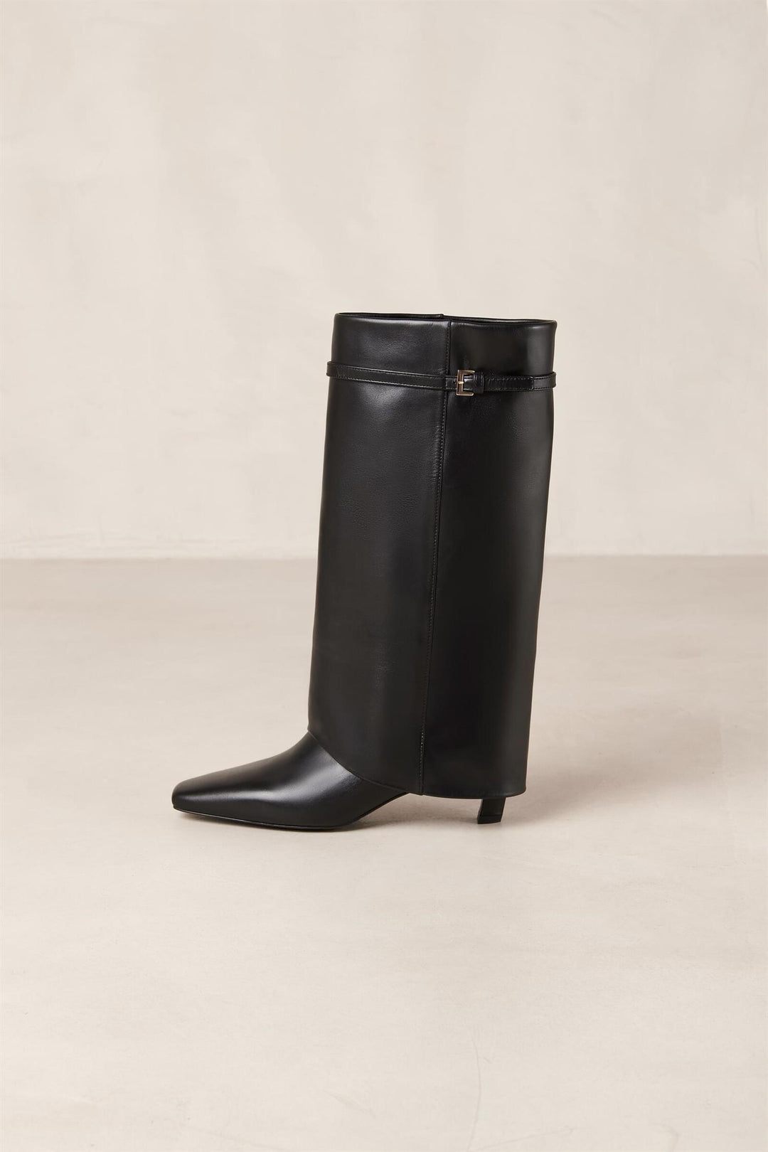 Evita Black Leather Boots