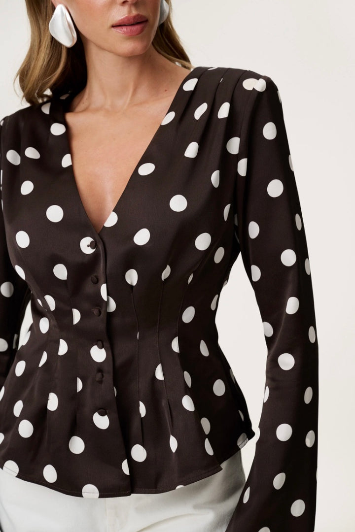 Marmo Blouse Brown Dot