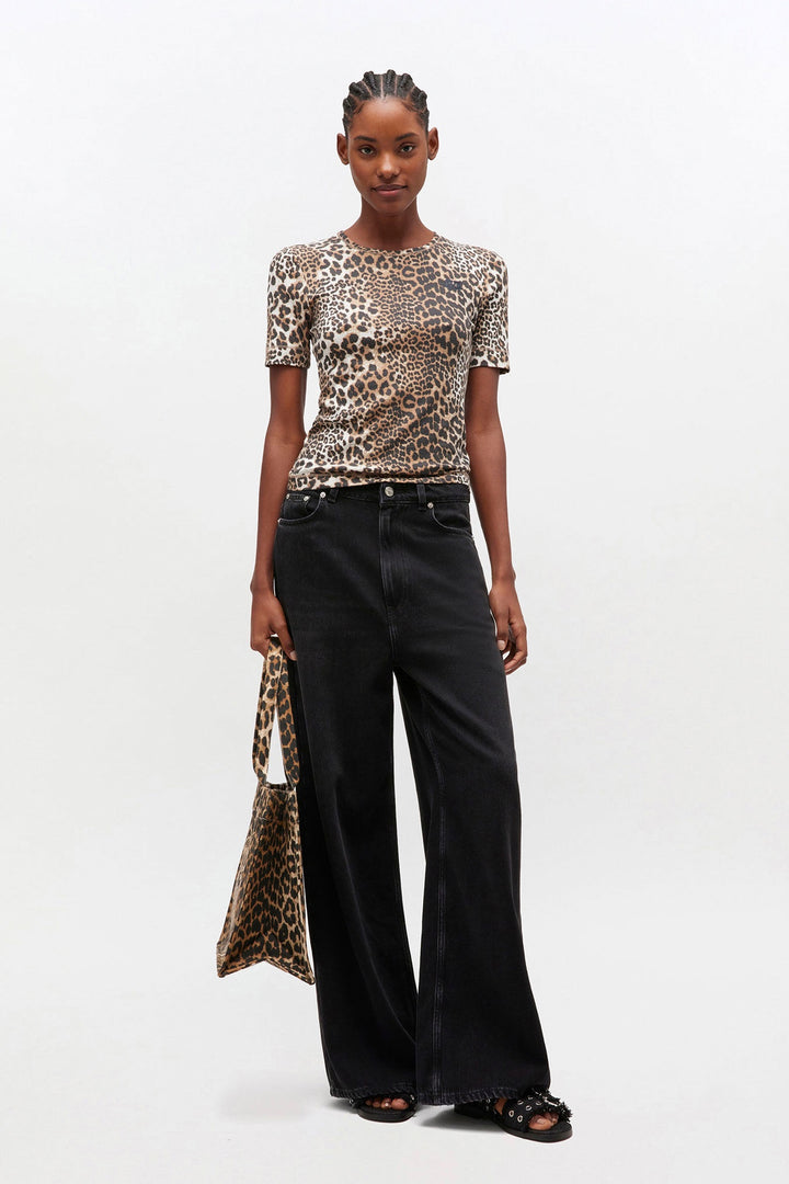 Leopard Rib T-Shirt