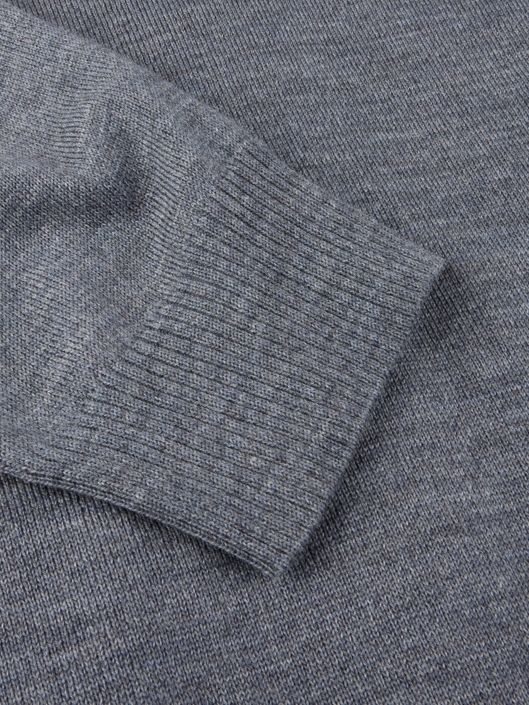 Merino Wool Zip Cardigan Grey