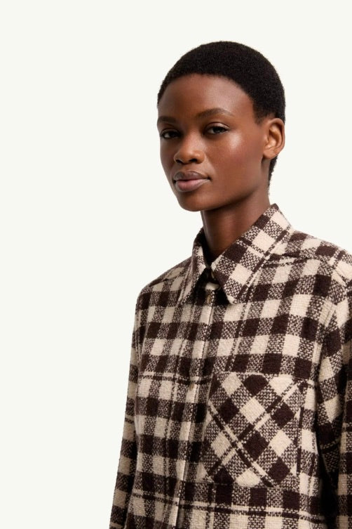 Wool Shirt Brown & White