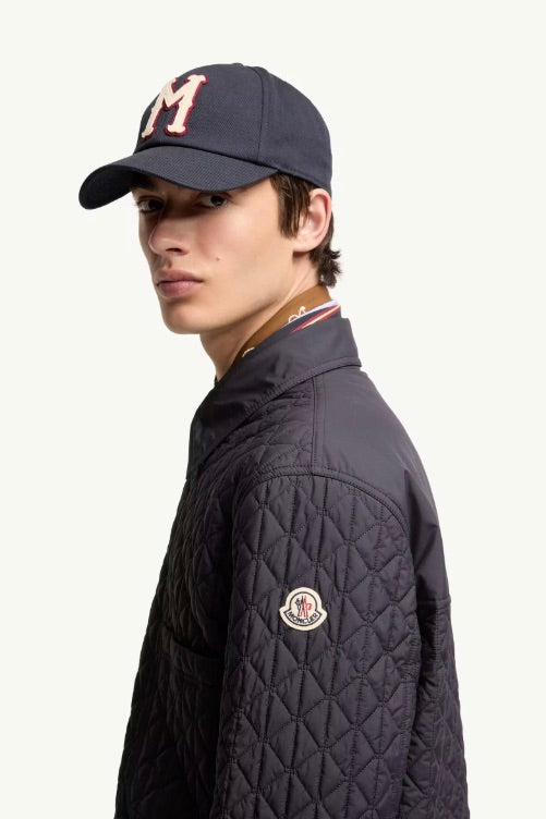 Theoline Diamond-Quilted Padded Mid-Length Jacket Navy