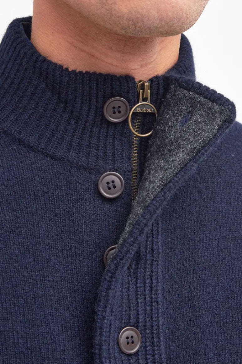 Essential Elbow Patch Jumper Navy