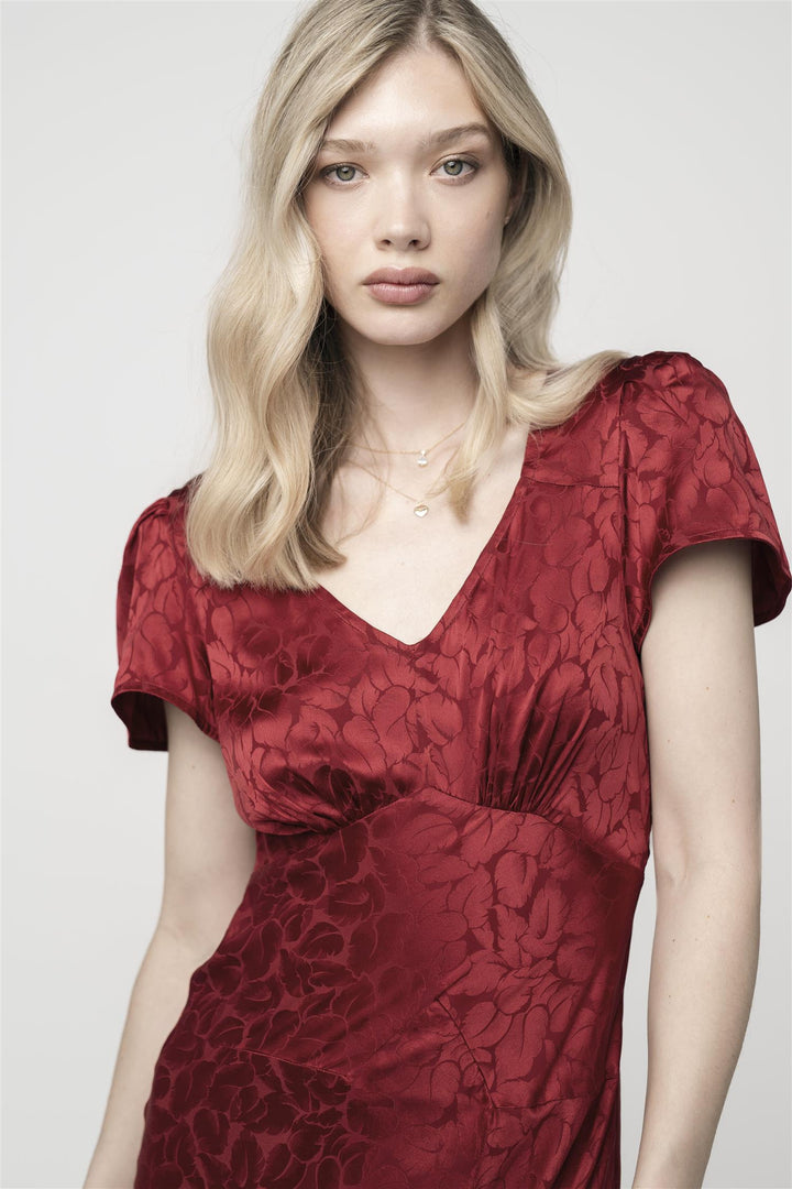 Marley Jacquard Dress Red