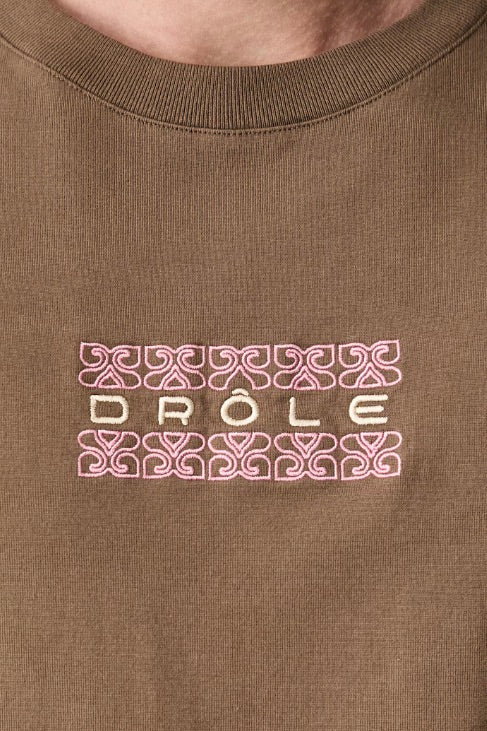 T-shirt Drôle Ornements Khaki
