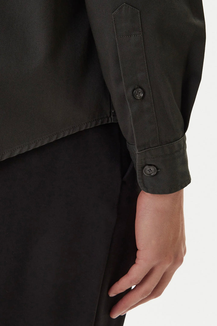H-Owen-K-2PP-261 Overshirt Open Green