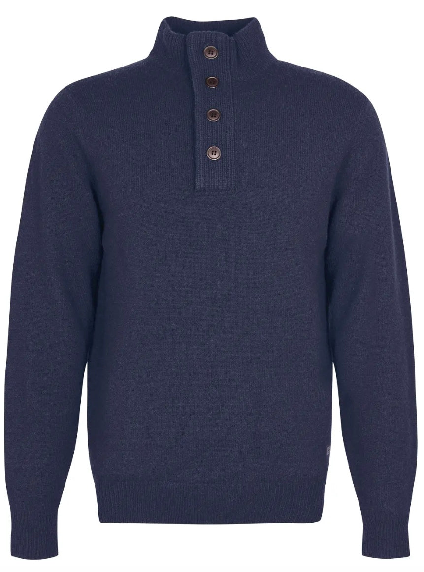 Essential Elbow Patch Jumper Navy