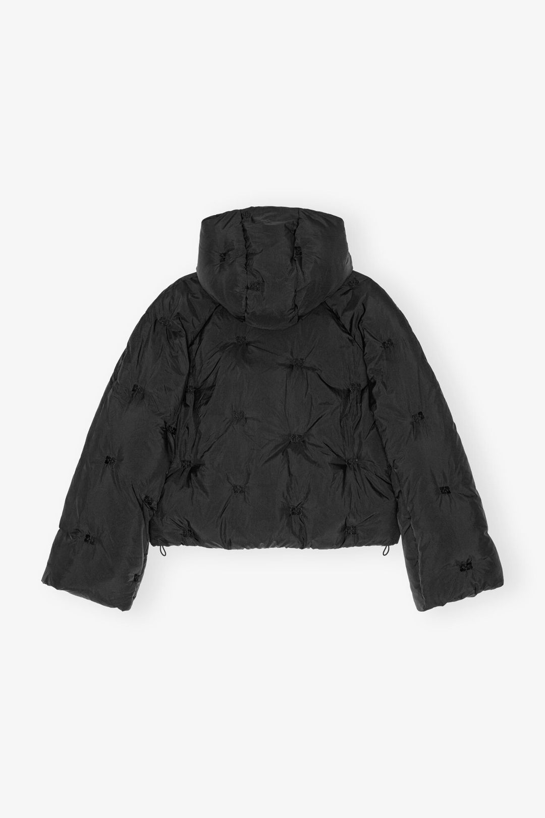 Nylon Tech Puffer Short Jacket