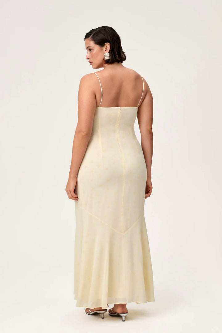 Marseille Maxi Dress Yellow Bow