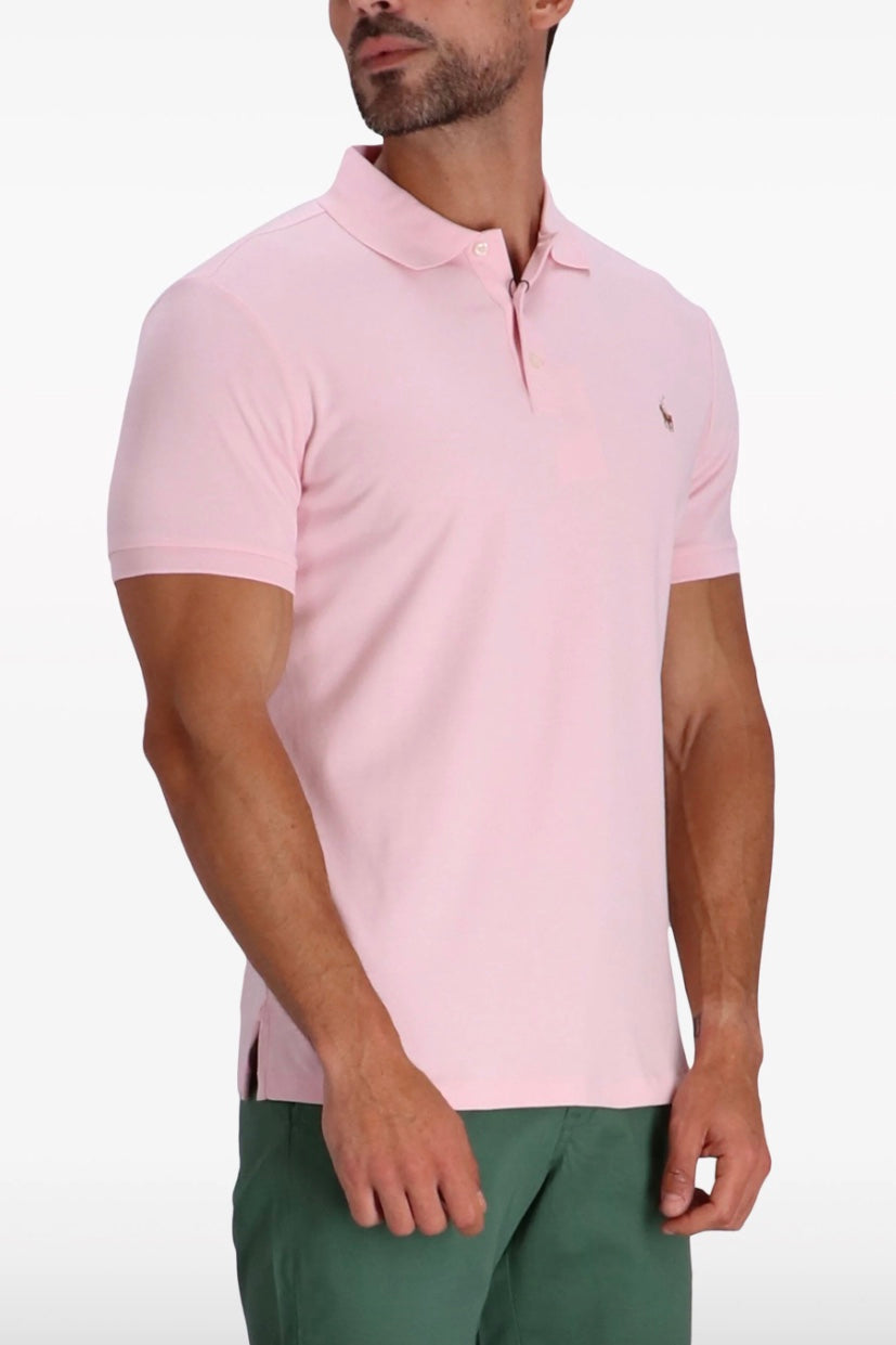 Short Sleeve Polo Shirt Hint Of Pink