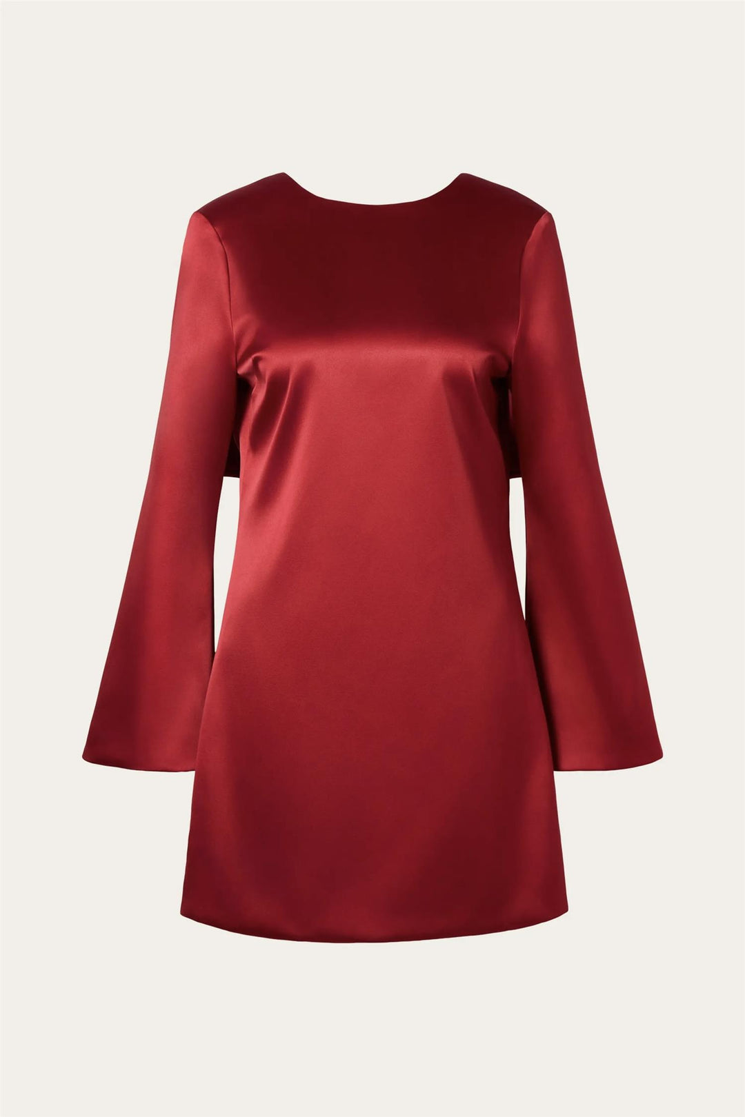 Elna Bow Detailed Mini Dress Deep Red