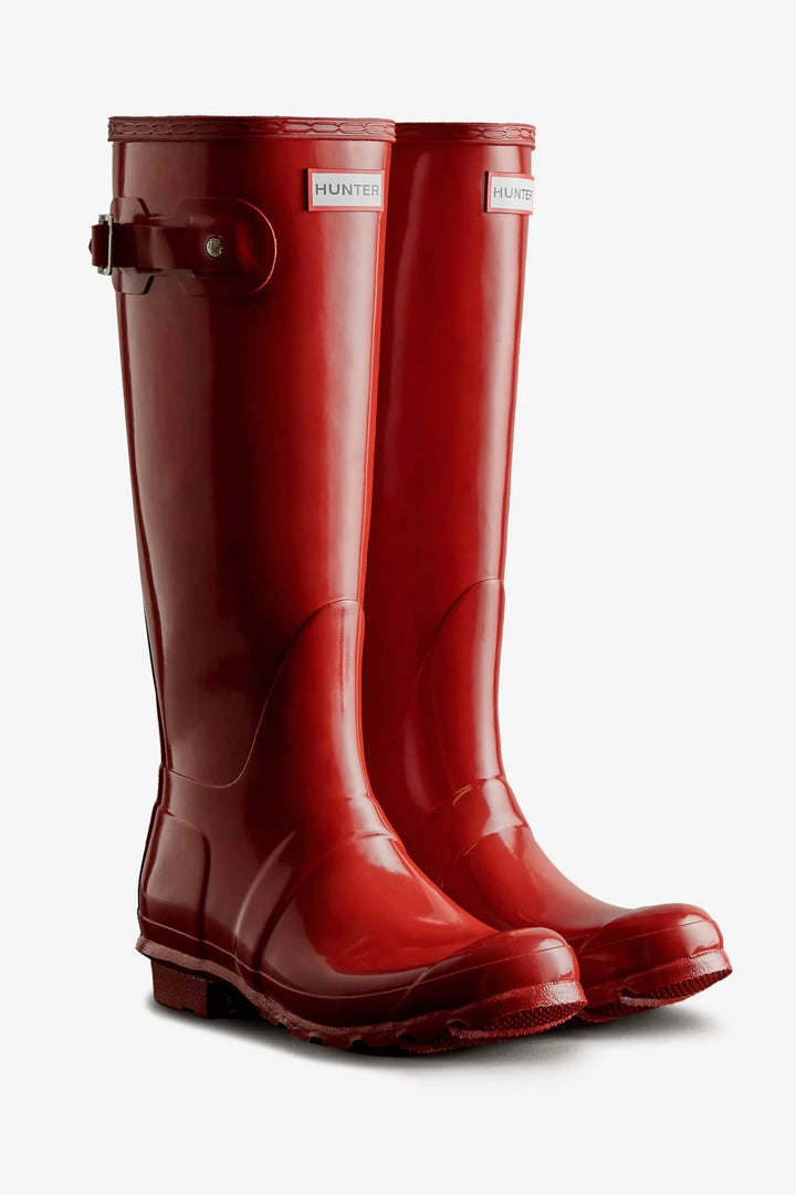 Original Tall Gloss Wellington Boot Military Red