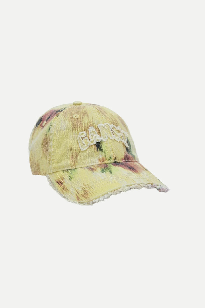 Washed Cotton Print Canvas Cap Aurora