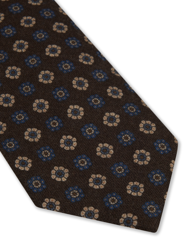 Brown Pattern Silk Tie