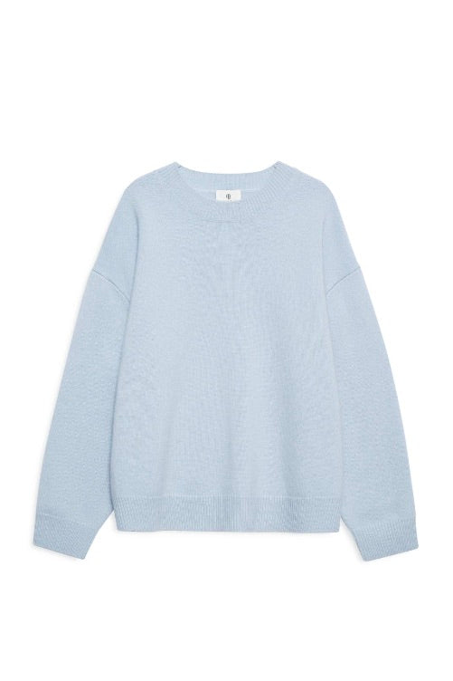 Lee Crew Cashmere Sweater Pale Blue