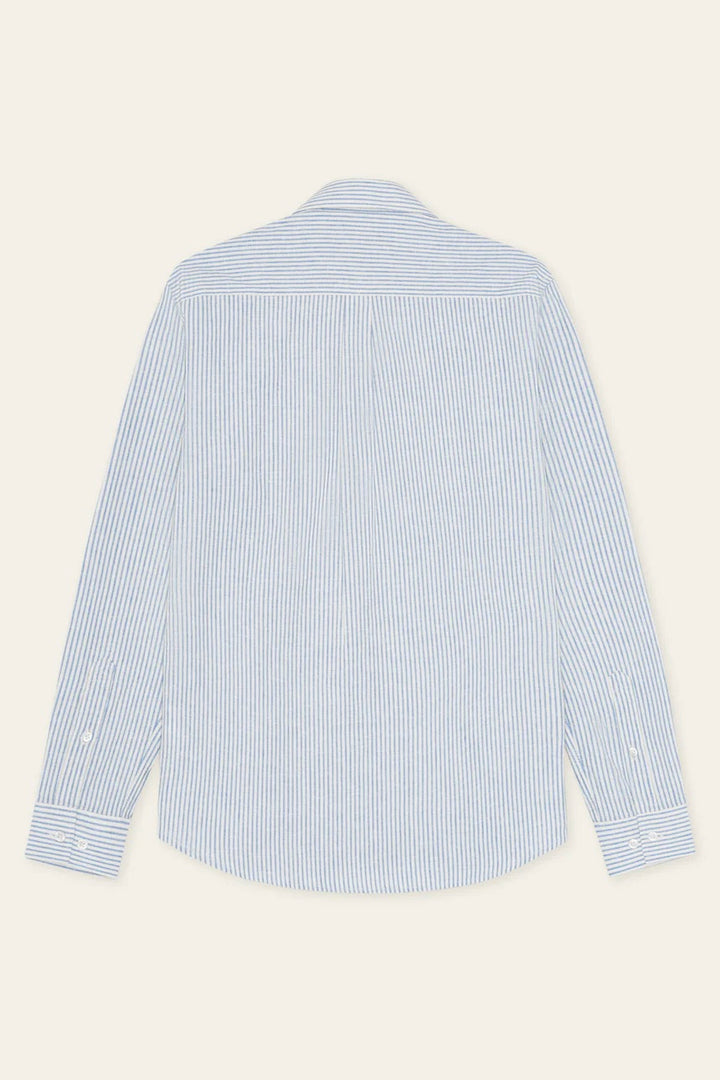 LES DEUX Konrad Stripe Oxford Shirt Allure Blue - Dale