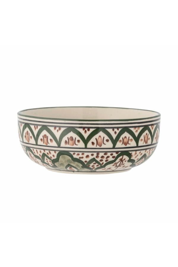Karlie Bowl, Green, Stoneware