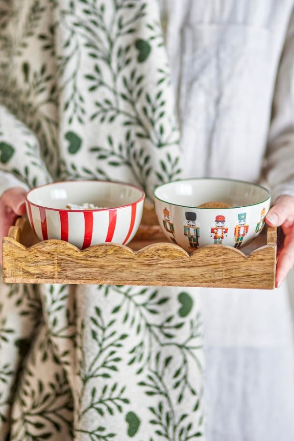 Jolly Bowl Red Stripe Set of 2