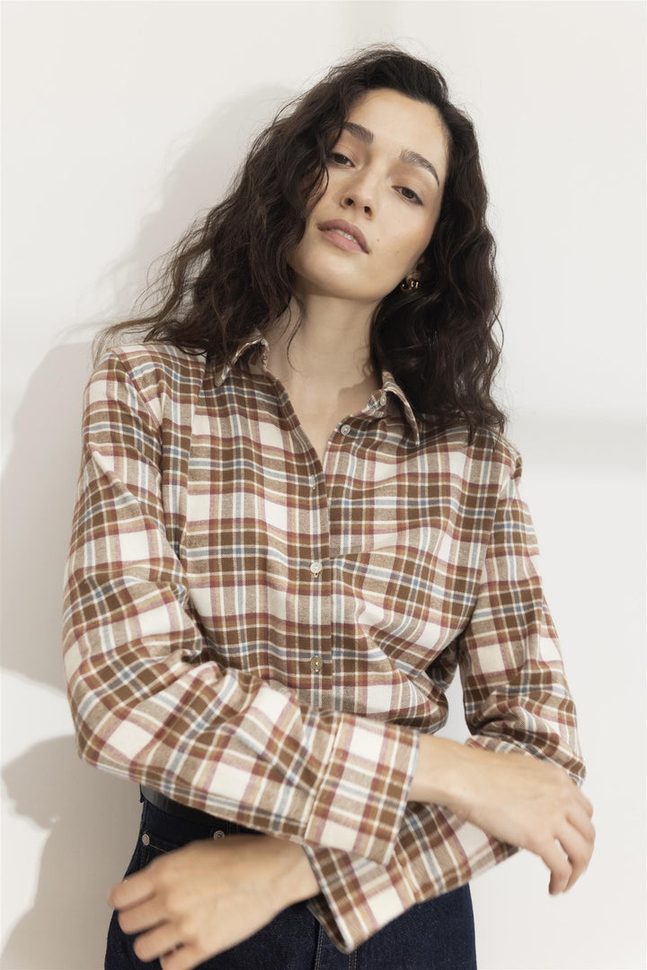 Joan Flannel Shirt Red Check