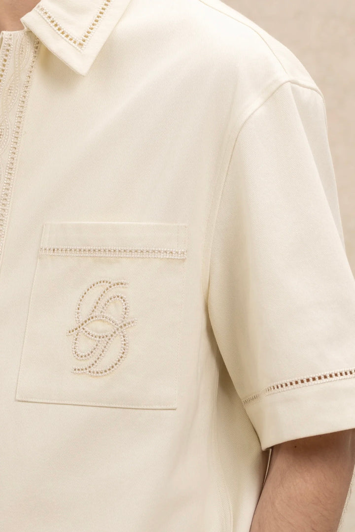 DRÔLE DE MONSIEUR Chemise Broderie D Miroir Cotton - Dale