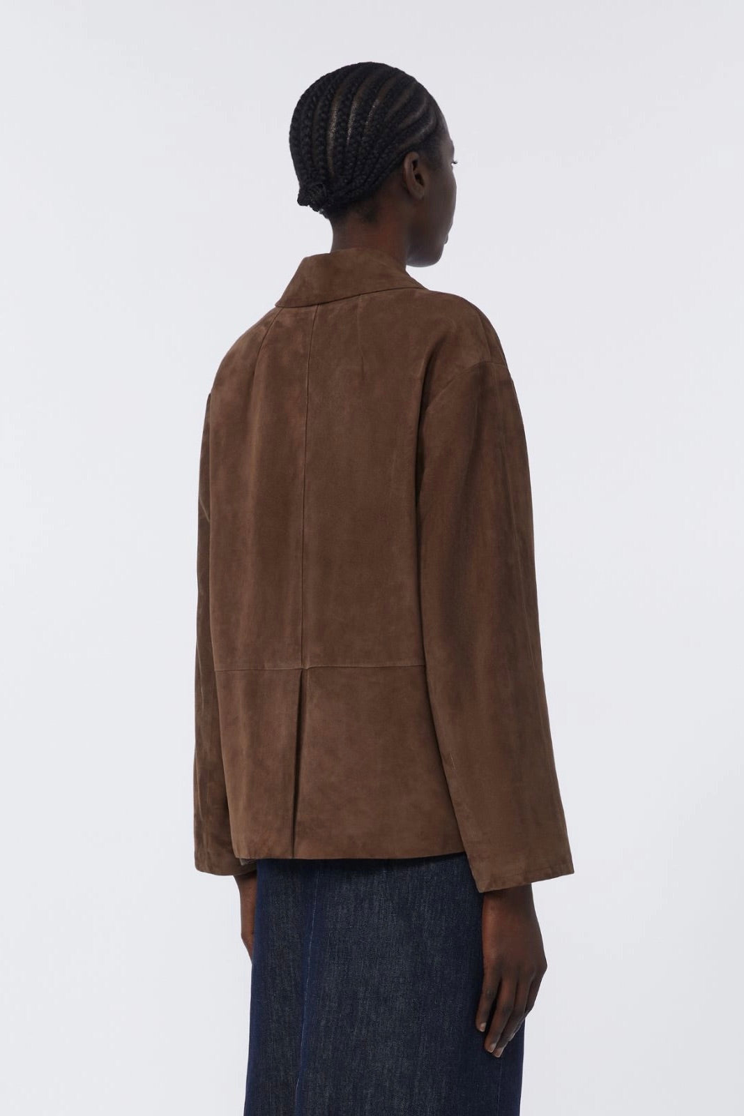 Suede Leather Jacket Brown