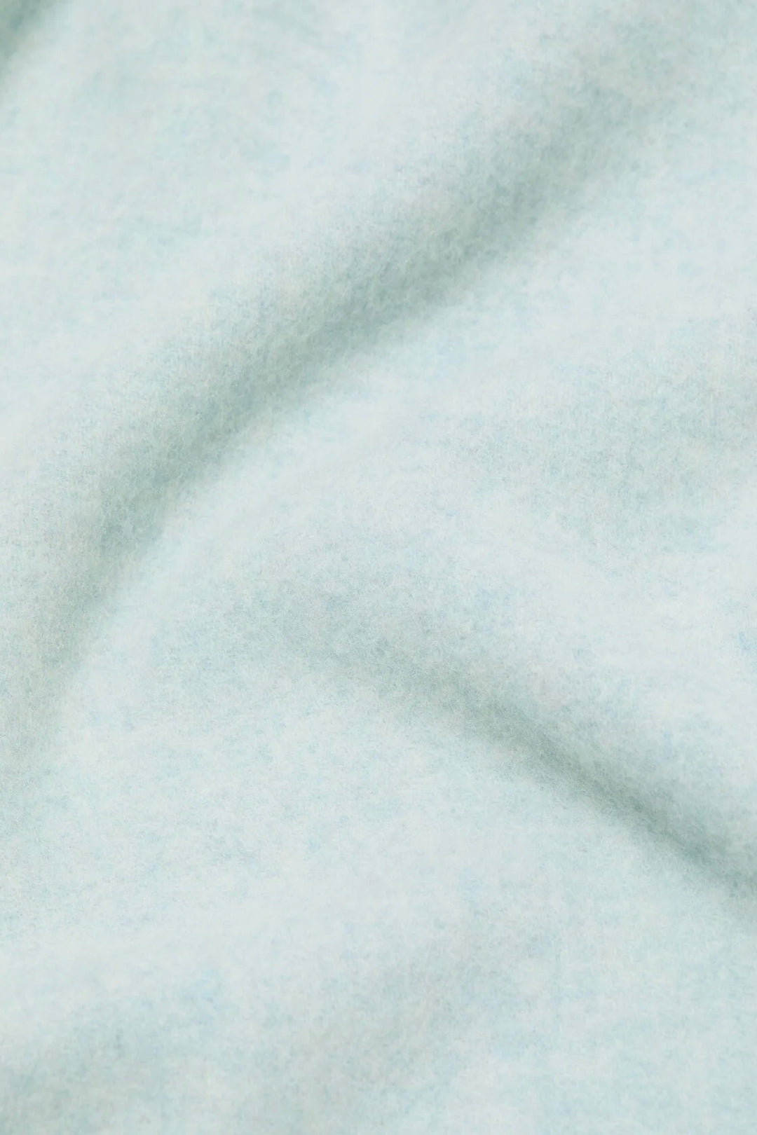 Fringe Wool Scarf Ice Blue Melange