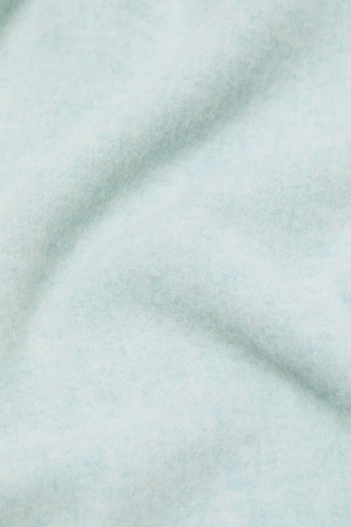 Fringe Wool Scarf Ice Blue Melange
