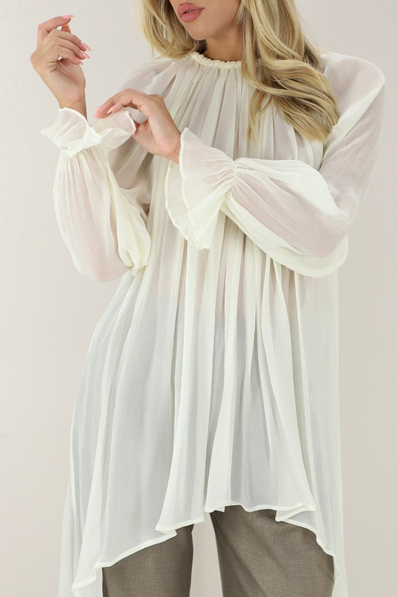 Chiffon Blouse Crema