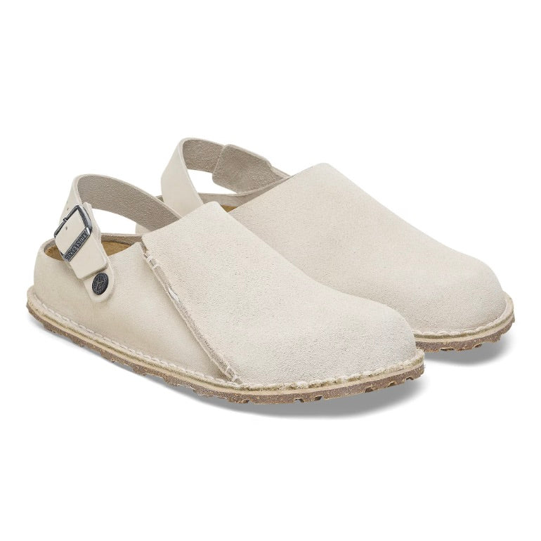 BIRKENSTOCK Lutry Narrow Premium Suede Leather Eggshell - Dale