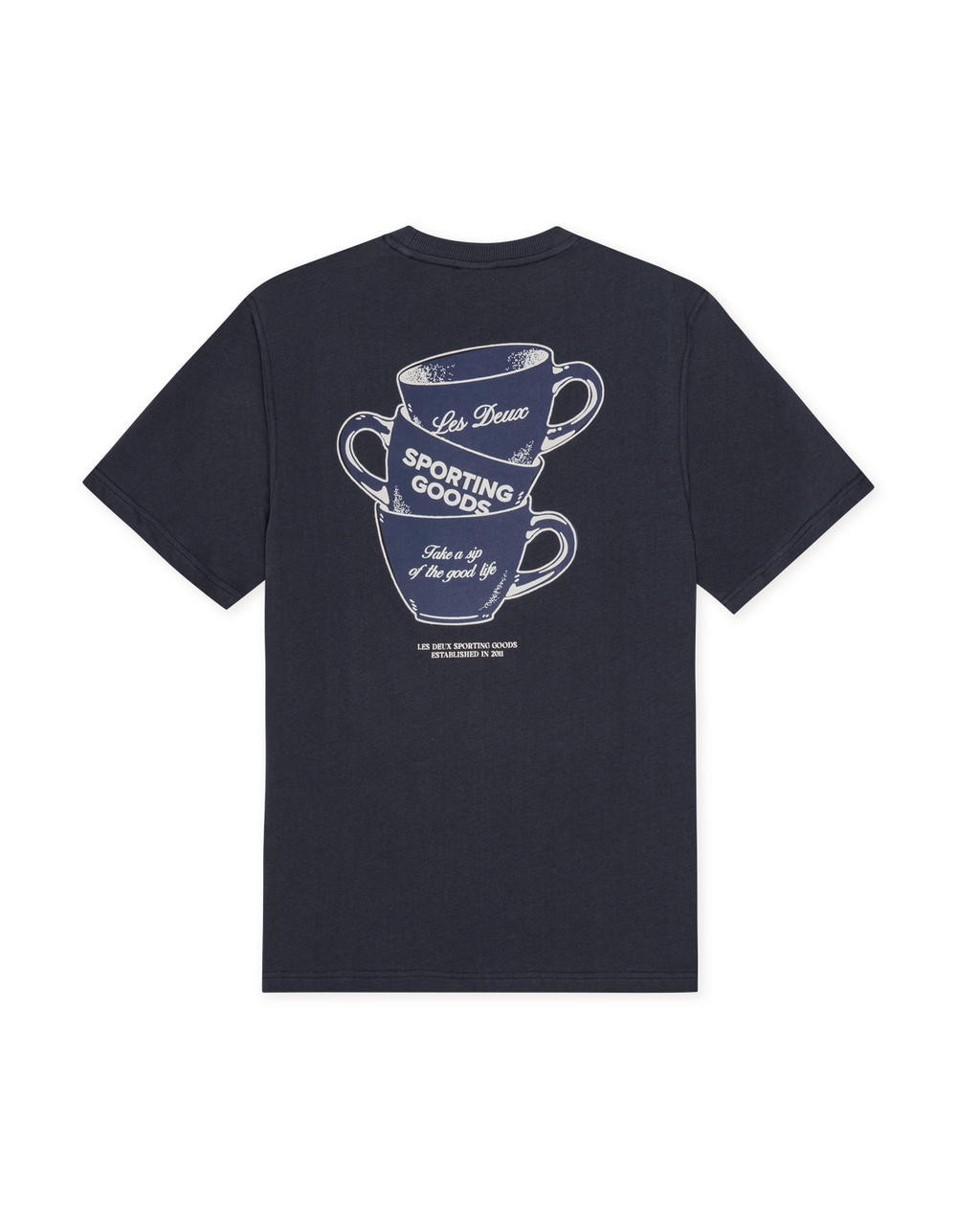 LES DEUX Ben Artist T-Shirt Dark Navy Blue - Dale