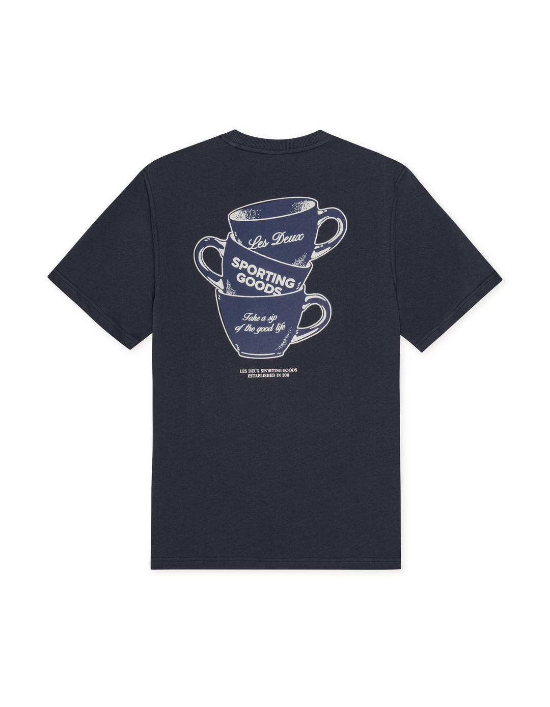 LES DEUX Ben Artist T-Shirt Dark Navy Blue - Dale