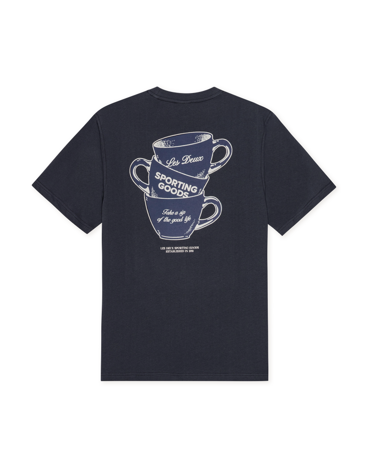 LES DEUX Ben Artist T-Shirt Dark Navy Blue - Dale
