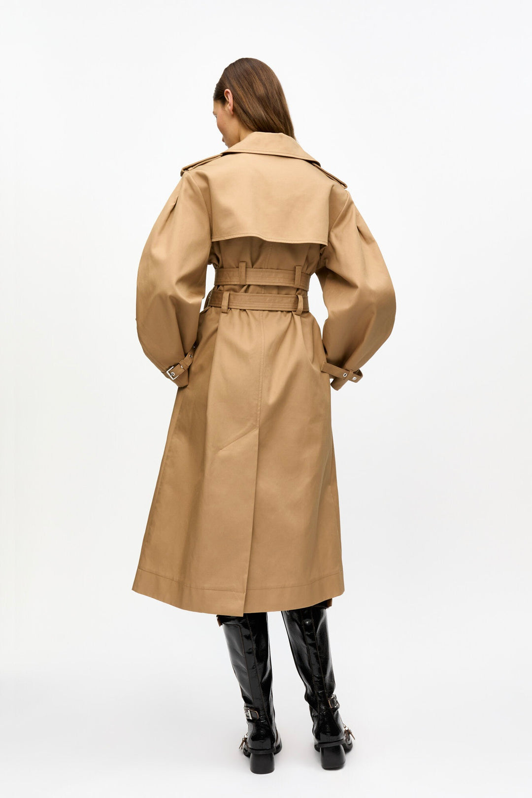 Bonded Cotton Trench Coat Tigers Eye