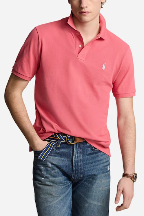 POLO RALPH LAUREN - Iconic Mesh Polo Shirt Pale Red - Dale