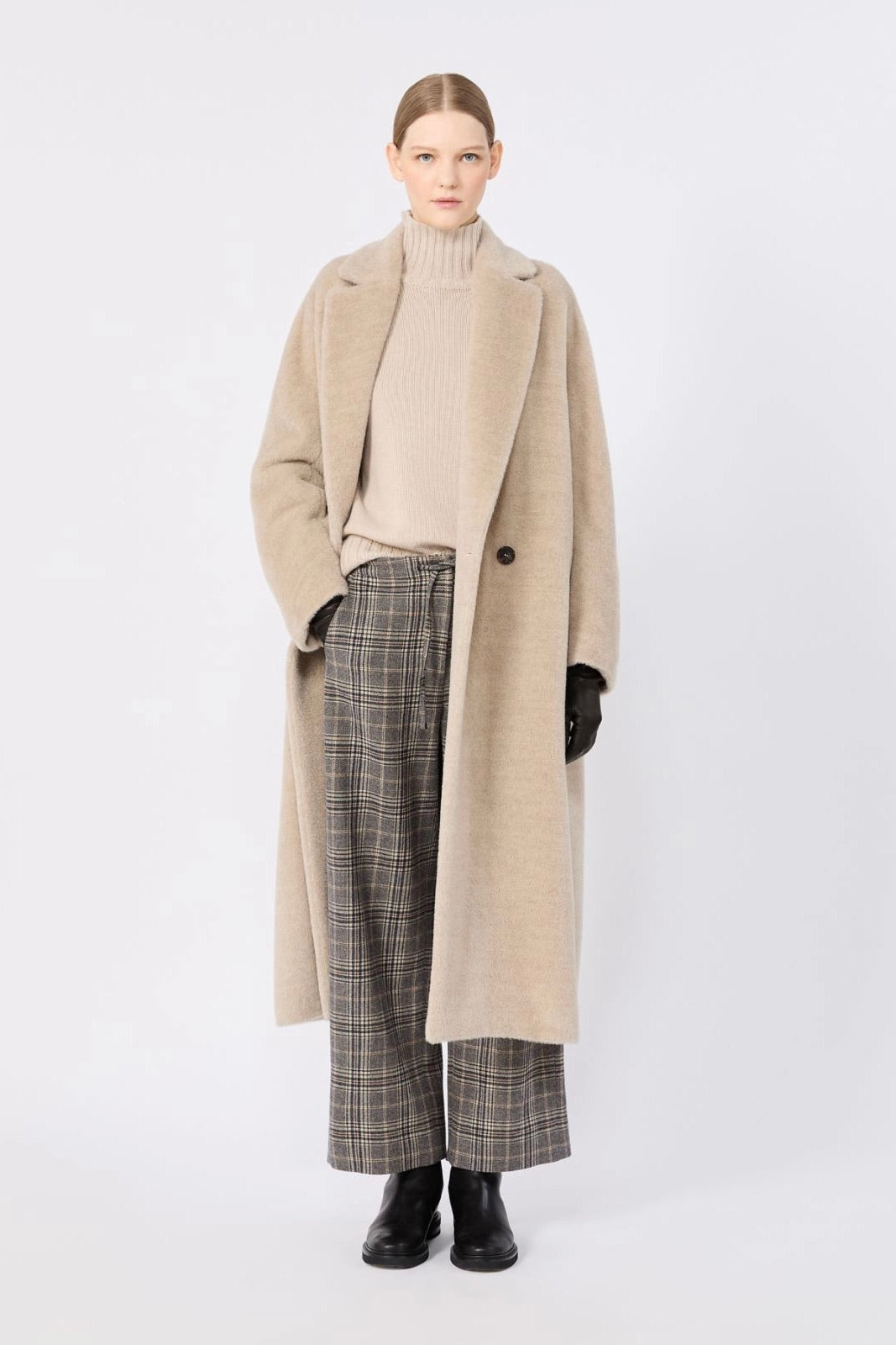 Wool and Cashmere Polo-neck Sweater Albino